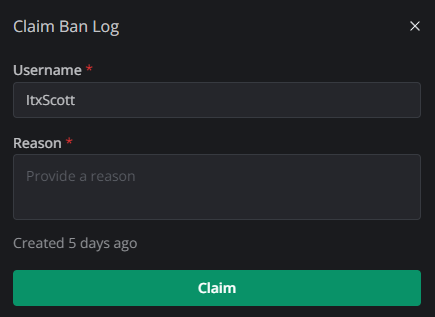 claim log