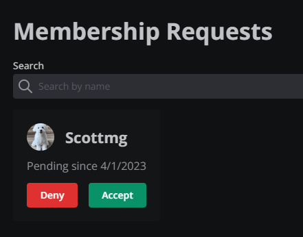 membership request